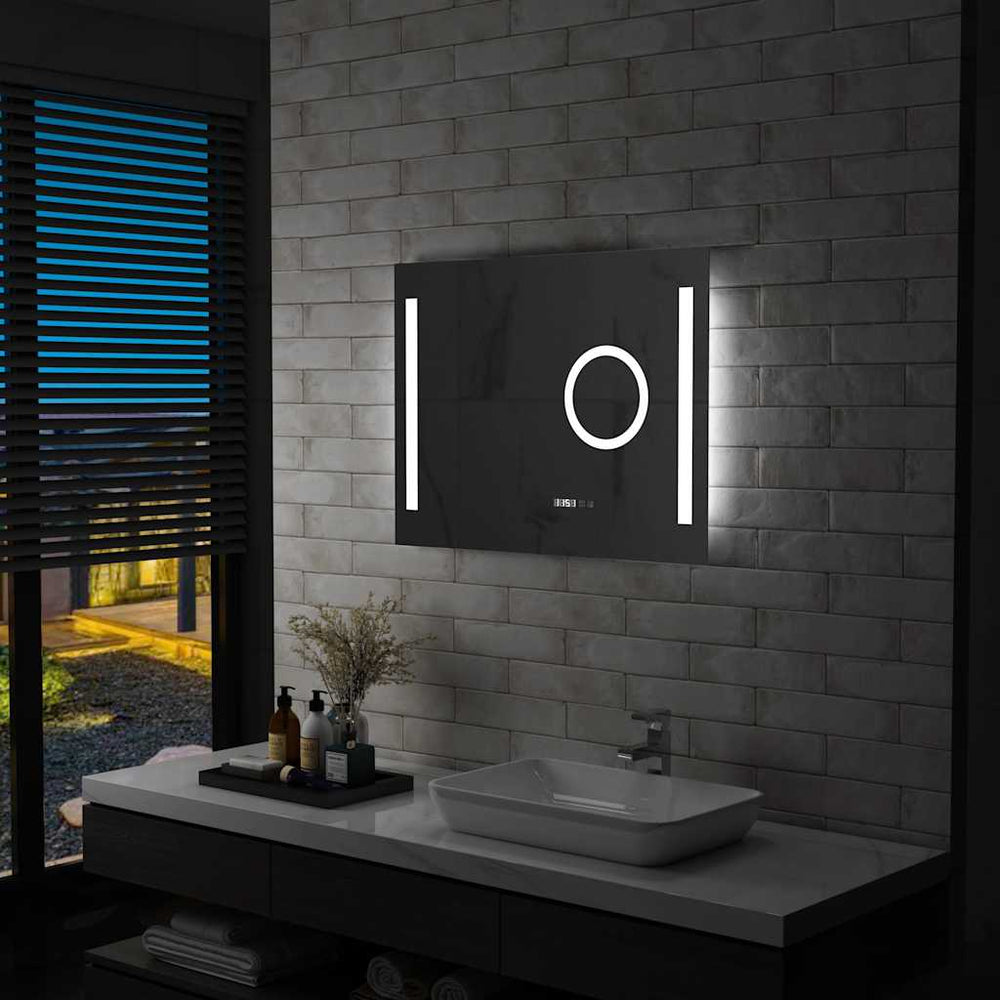 vidaXL Miroir de salle de bain LED avec capteur tactile 80 x 60 cm