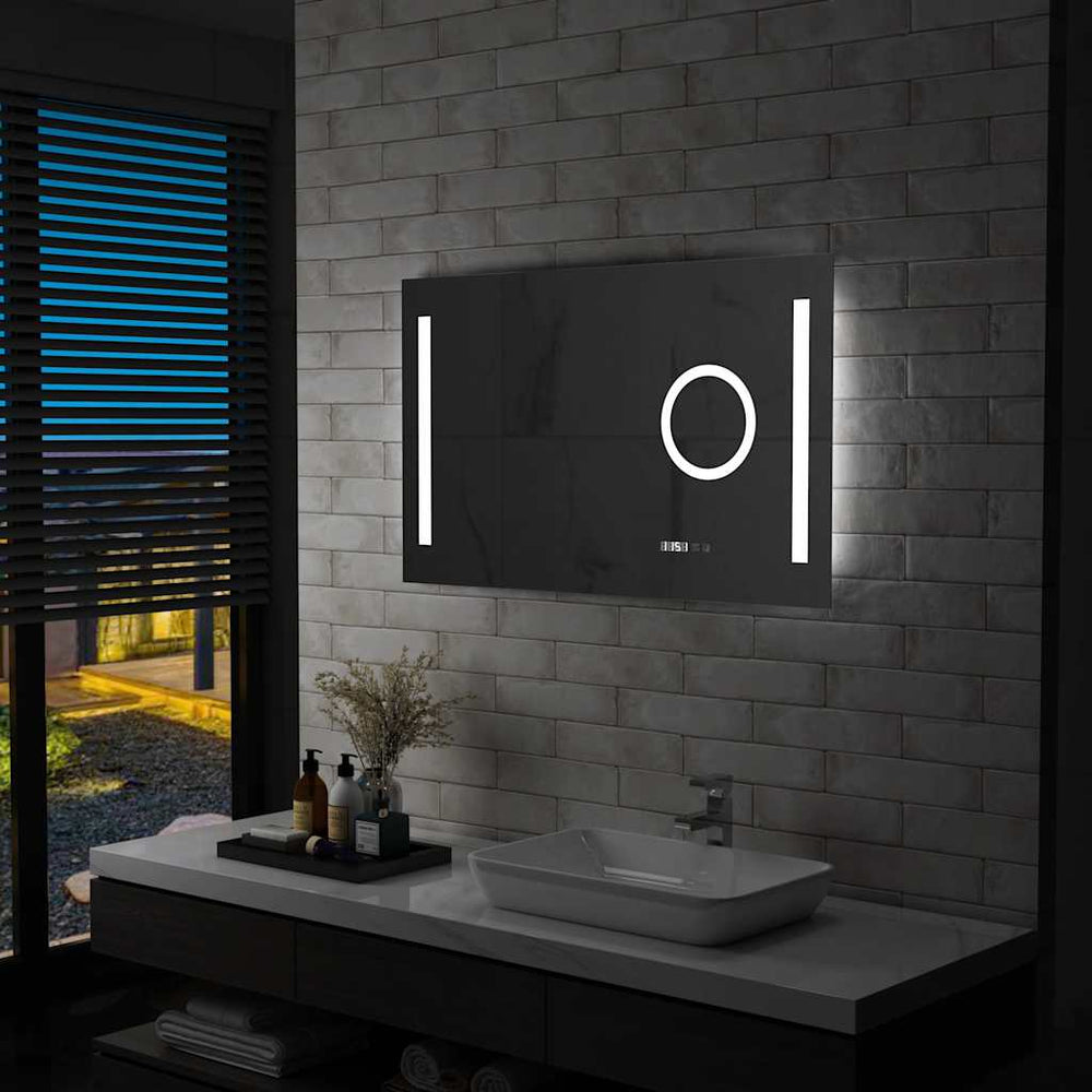 vidaXL Miroir de salle de bain LED avec capteur tactile 100x60 cm
