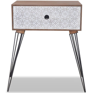 Nachttische mit Schublade 2 Stk. Braun