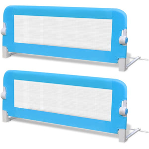 Kleinkind Bettschutzgitter 2 Stk. Blau 102x42 cm