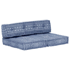 vidaXL Pouf Indigo Tissu