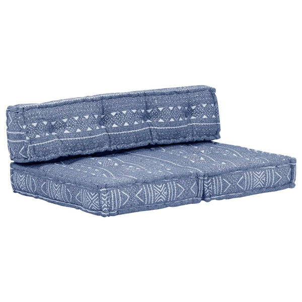 vidaXL Pouf Indigo Tissu