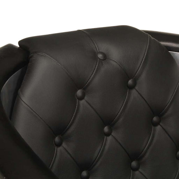 vidaXL Fauteuil Aviateur Cuir véritable Noir