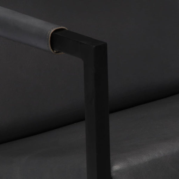 vidaXL Fauteuil Gris Cuir Véritable