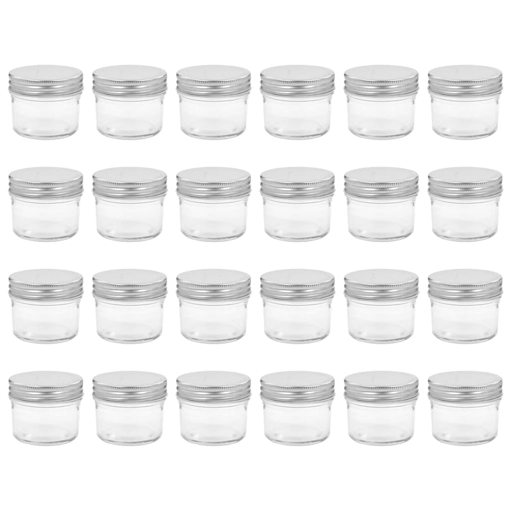 Marmeladengläser 110 ml mit Silberdeckel, 24er Set
