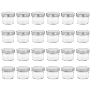 Marmeladengläser 110 ml mit Silberdeckel, 24er Set