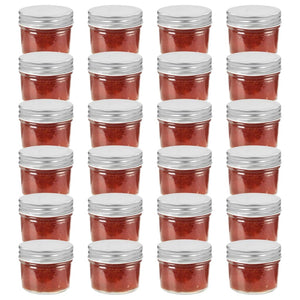 Marmeladengläser 110 ml mit Silberdeckel, 24er Set