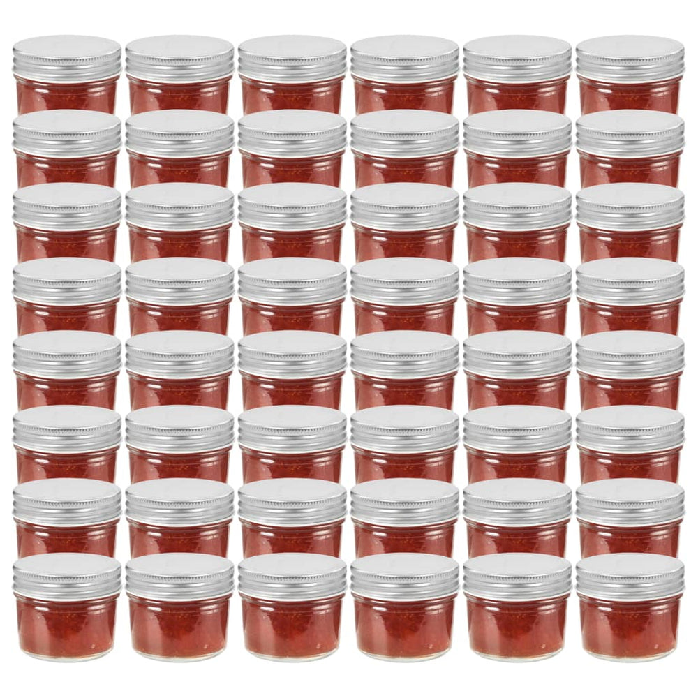 Marmeladengläser 48 Stk. 110 ml mit Silberdeckel