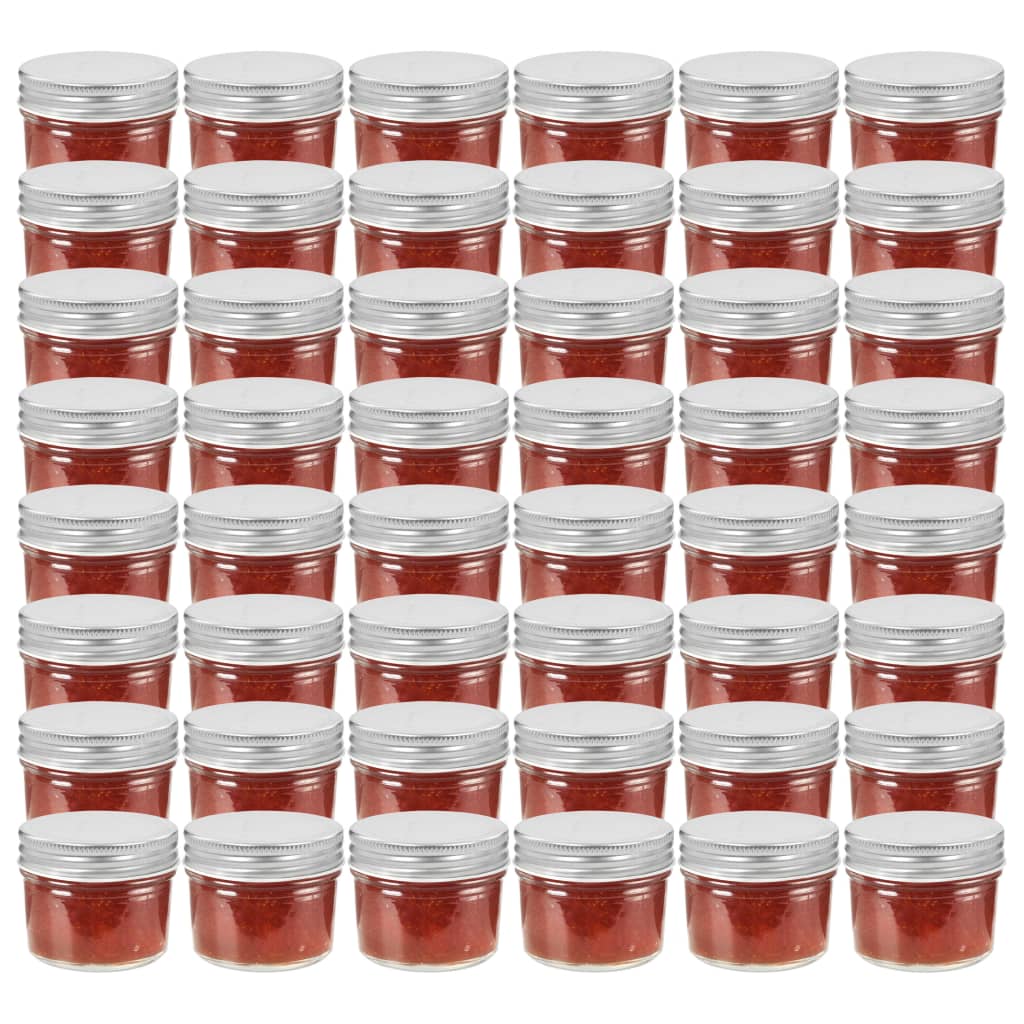 Marmeladengläser 48 Stk. 110 ml mit Silberdeckel