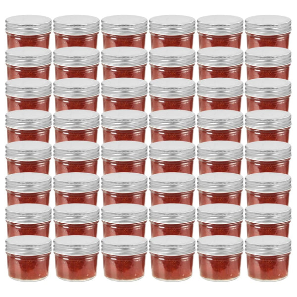 Marmeladengläser 48 Stk. 110 ml mit Silberdeckel