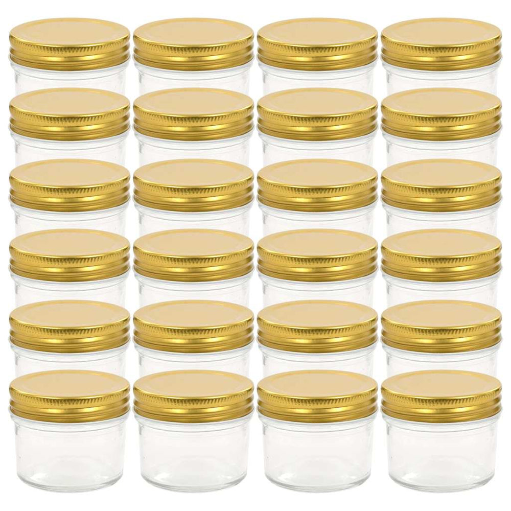 Marmeladengläser Golddeckel 110 ml, 24er Set
