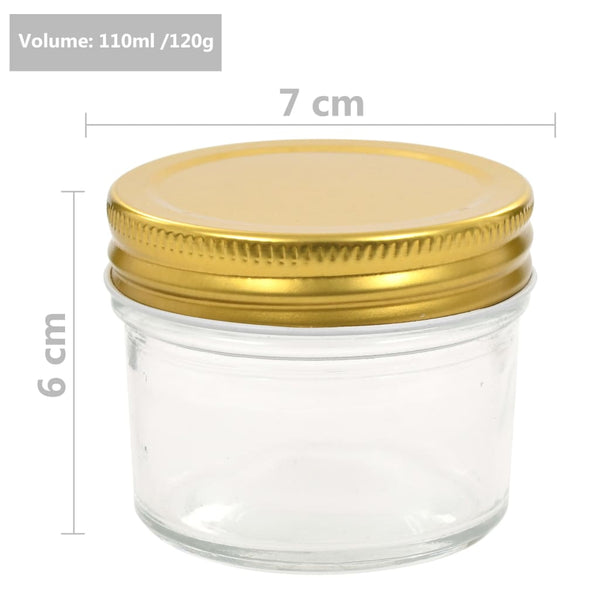 Marmeladengläser Golddeckel 110 ml, 24er Set