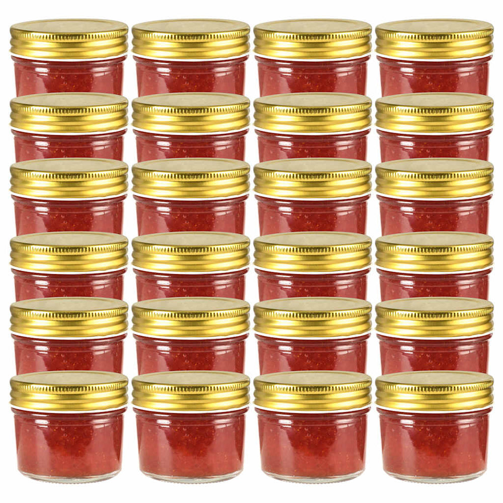 Marmeladengläser Golddeckel 110 ml, 24er Set