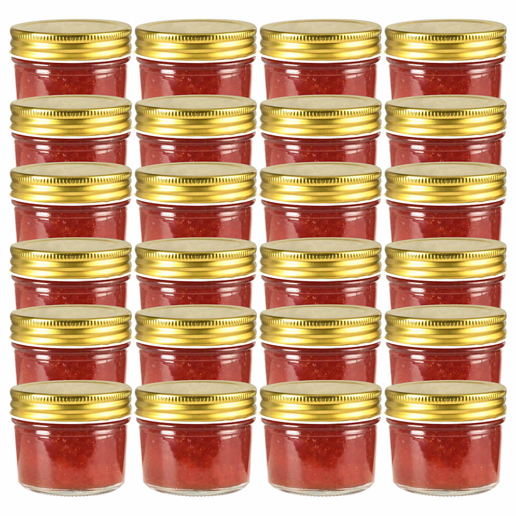 Marmeladengläser Golddeckel 110 ml, 24er Set