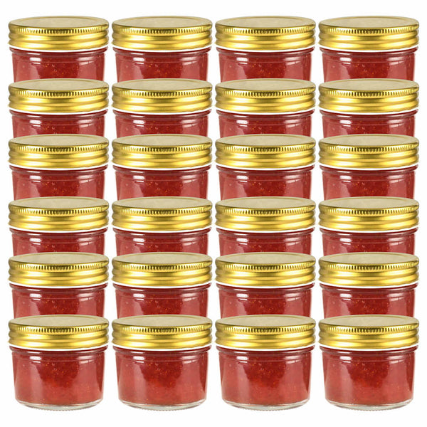 Marmeladengläser Golddeckel 110 ml, 24er Set