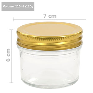 Marmeladengläser 48 Stk. Golddeckel 110 ml