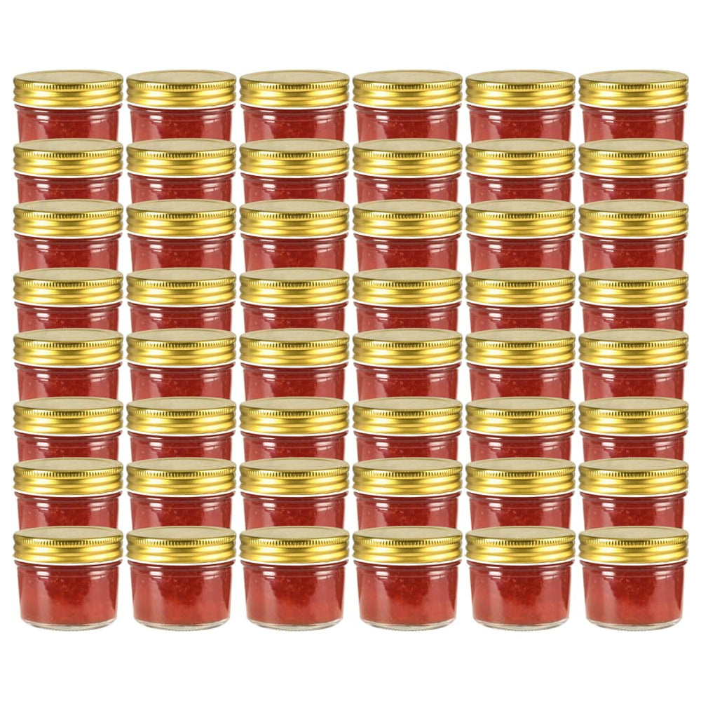 Marmeladengläser 48 Stk. Golddeckel 110 ml