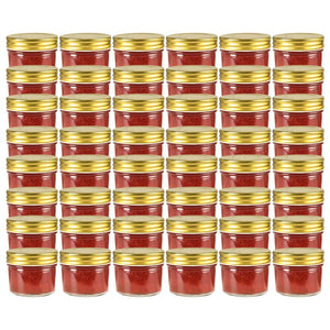 Marmeladengläser 48 Stk. Golddeckel 110 ml