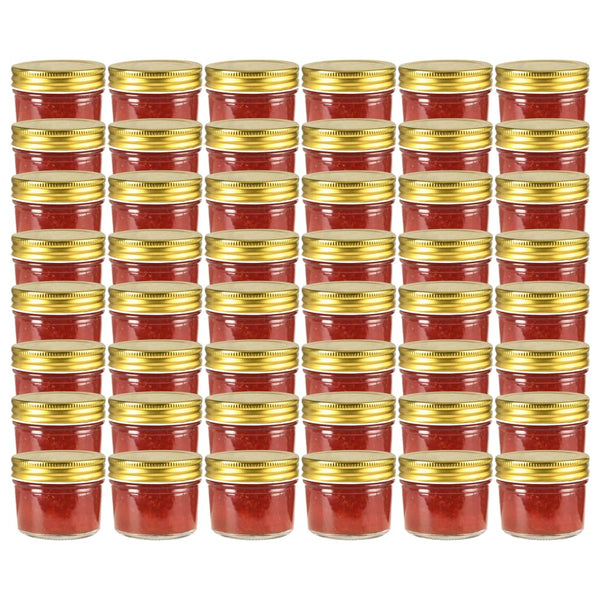 Marmeladengläser 48 Stk. Golddeckel 110 ml
