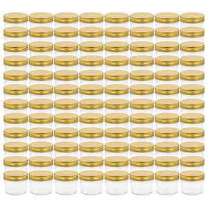 Marmeladengläser mit goldenem Deckel, 96 Stk. - 110 ml