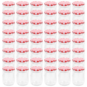 Marmeladengläser 230 ml mit Rot/Weißem Deckel - 48 Stk.
