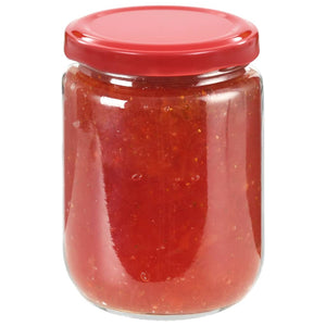 Marmeladengläser mit Rotem Deckel, 48 Stk.