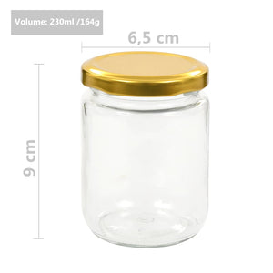 Marmeladengläser 48 Stk. 230 ml mit Golddeckel