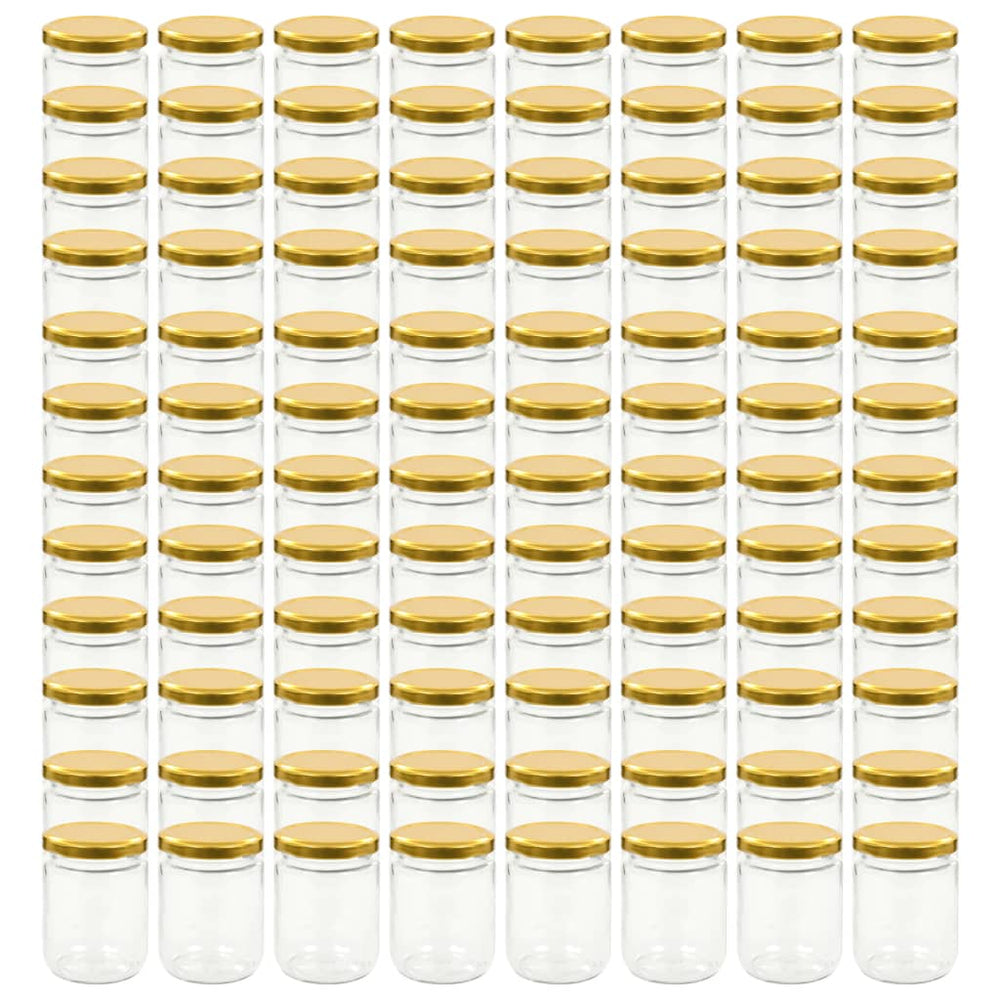 Marmeladengläser mit Golddeckel, 230 ml, 96er-Set