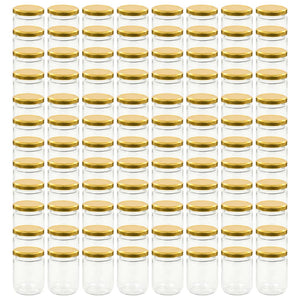 Marmeladengläser mit Golddeckel, 230 ml, 96er-Set