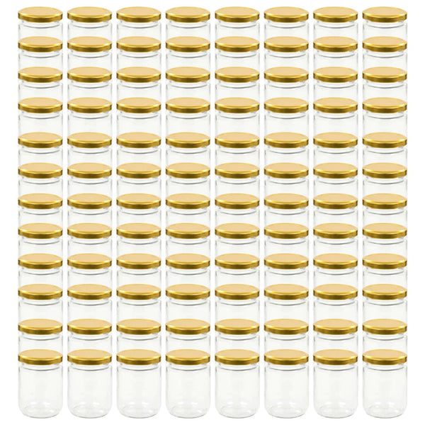 Marmeladengläser mit Golddeckel, 230 ml, 96er-Set