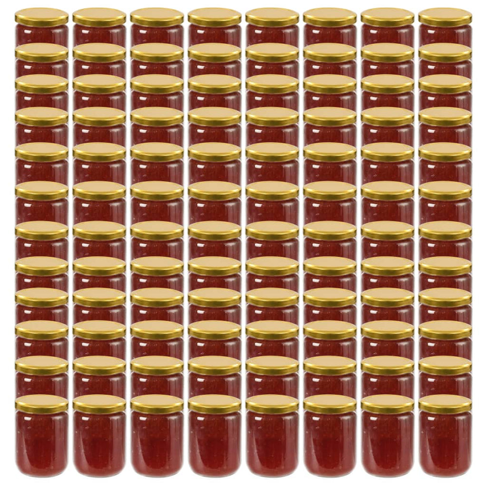 Marmeladengläser mit Golddeckel, 230 ml, 96er-Set