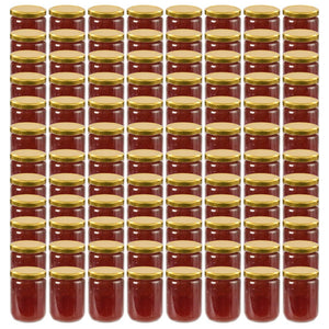 Marmeladengläser mit Golddeckel, 230 ml, 96er-Set