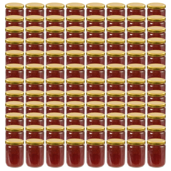 Marmeladengläser mit Golddeckel, 230 ml, 96er-Set