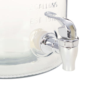 Glas Getränkespender XXL 8L mit Zapfhahn