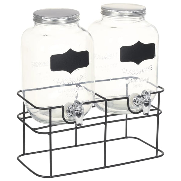 Getränkespender Set mit Ständer, 2 x 4L