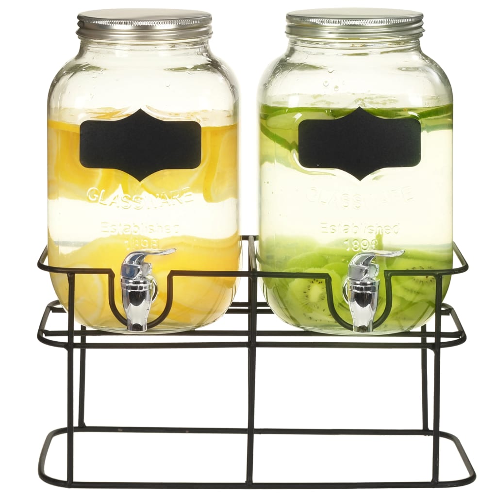 Getränkespender Set mit Ständer, 2 x 4L