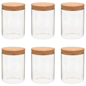 Vorratsgläser mit Korkdeckel 650ml, 6er Set