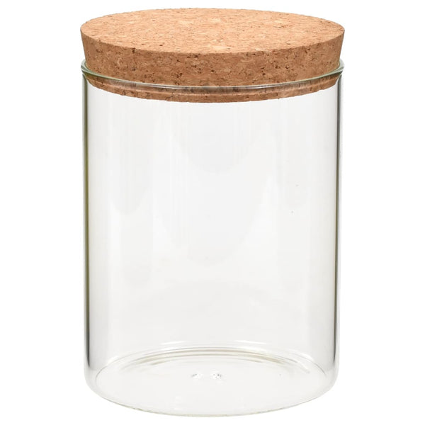 Vorratsgläser mit Korkdeckel 650ml, 6er Set