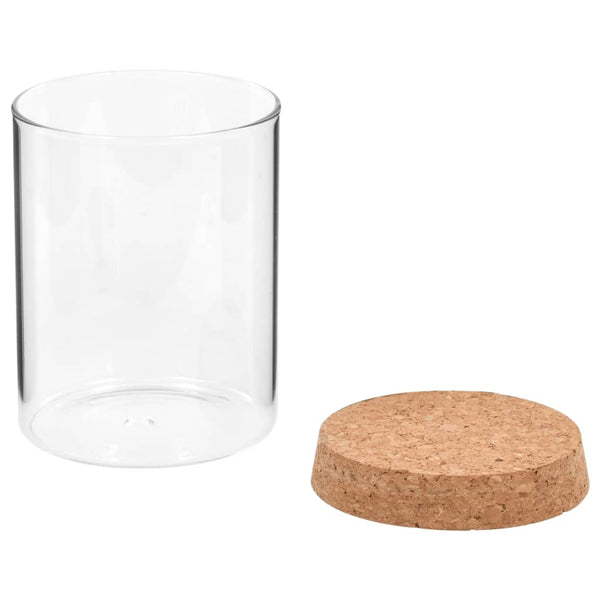 Vorratsgläser mit Korkdeckel 650ml, 6er Set