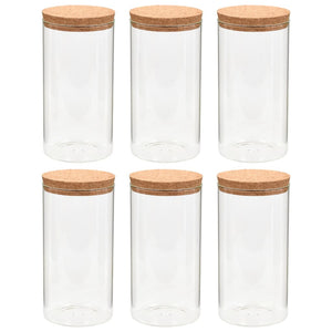 Vorratsgläser mit Korkdeckel 1100 ml, 6er-Set