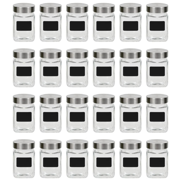 Vorratsgläser 300 ml mit Etiketten, 24er Set
