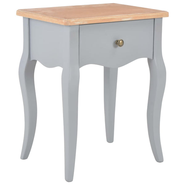 Nachttisch Grau und Braun 40 x 30 x 50 cm Kiefernholz Massiv