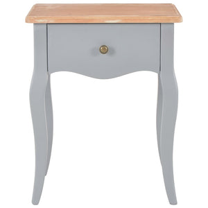 Nachttisch Grau und Braun 40 x 30 x 50 cm Kiefernholz Massiv