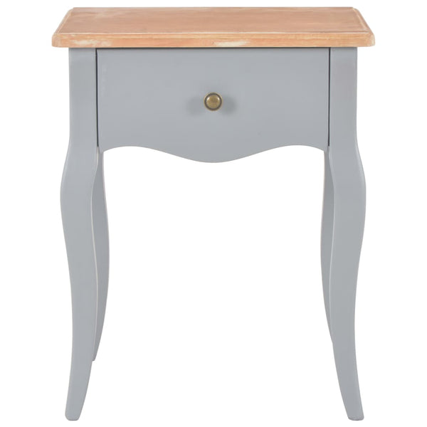 Nachttisch Grau und Braun 40 x 30 x 50 cm Kiefernholz Massiv