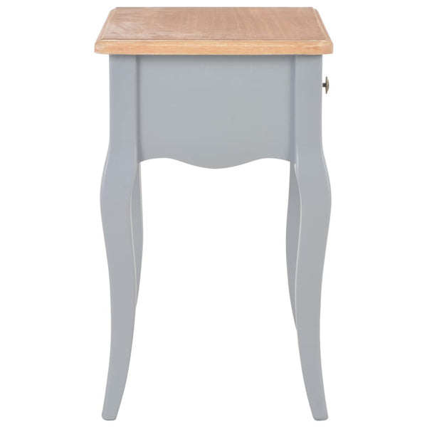 Nachttisch Grau und Braun 40 x 30 x 50 cm Kiefernholz Massiv