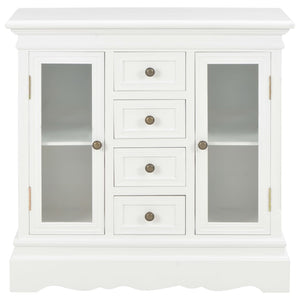 Sideboard Weiß 70x28x70 cm Massivholz Kiefer