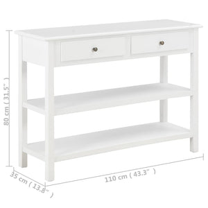 Sideboard Weiß 110x35x80 cm MDF