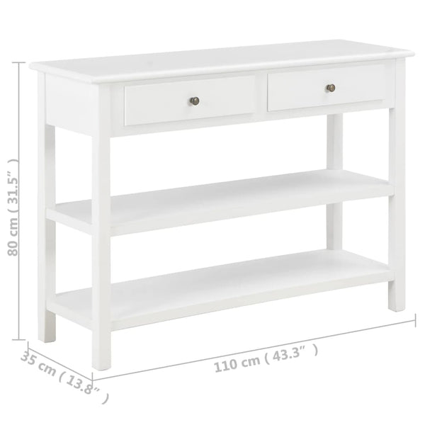 Sideboard Weiß 110x35x80 cm MDF