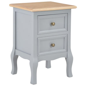 Nachttische 2 Stk. Grau 35x30x49 cm MDF