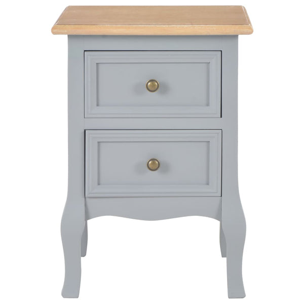 Nachttische 2 Stk. Grau 35x30x49 cm MDF